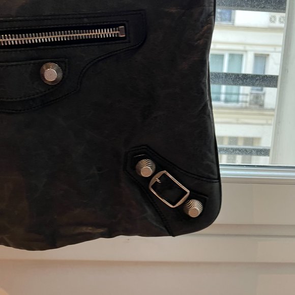 Balenciaga Black Motocross Agneau Giant Hobo Bag - Picture 5 of 8